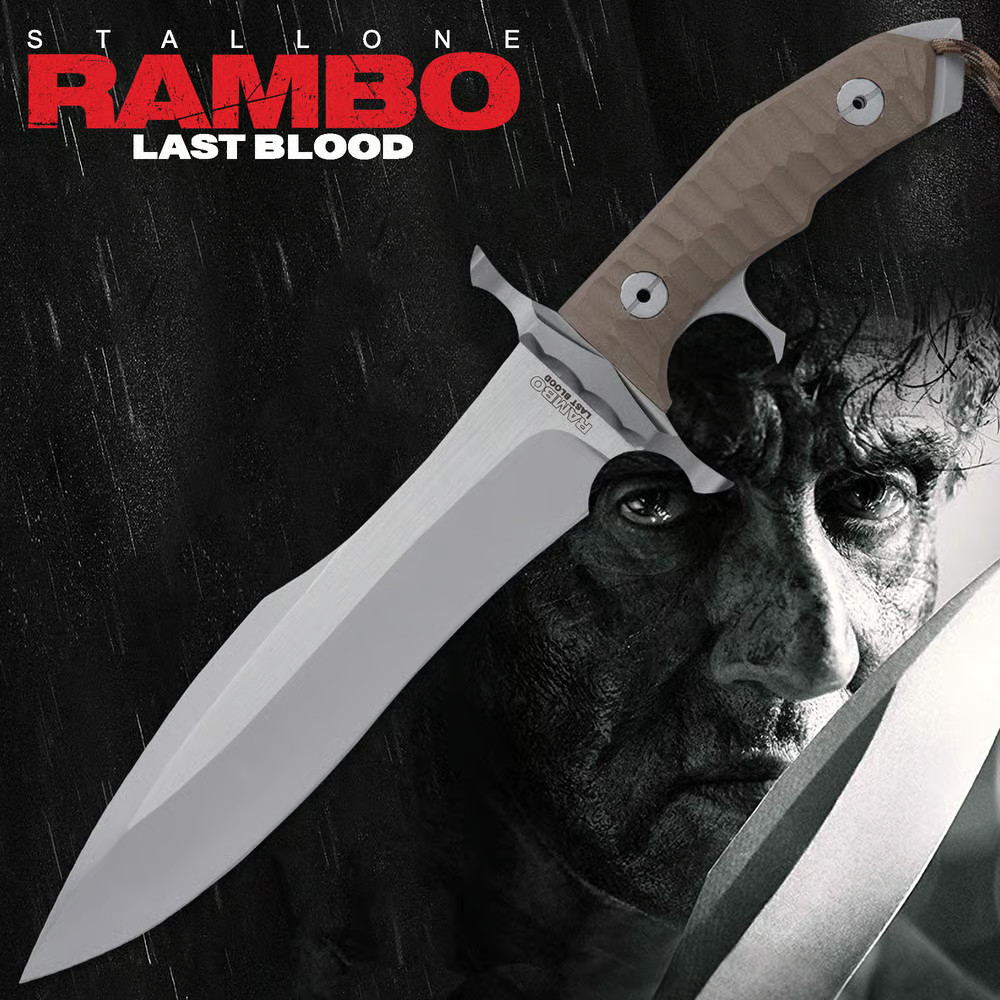 Rambo Last Blood Stallone Heartstopper Bowie Full Tang Combat Knife UC3461 7Cr17