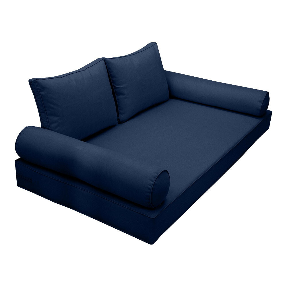 |SLIPCOVER ONLY|S1 Daybed Mattress Bolster Backrest Covers Piped Trim Crib AD101