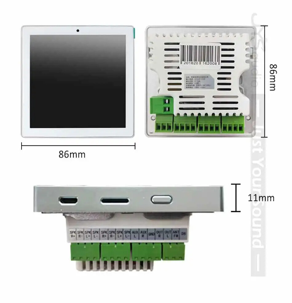 Bluetooth Wall Amplifier Music Panel Home Theater Sound System +Ceiling Speakers