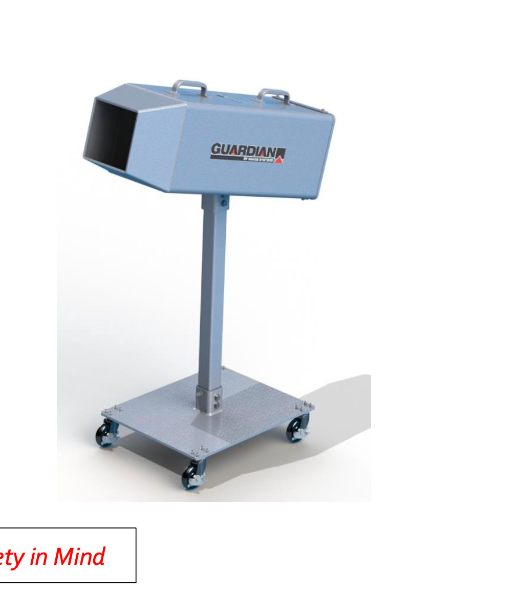 Range Systems Guardian TS Gun Clearing Bullet Trap Wheeled Stand & Mounting Pole