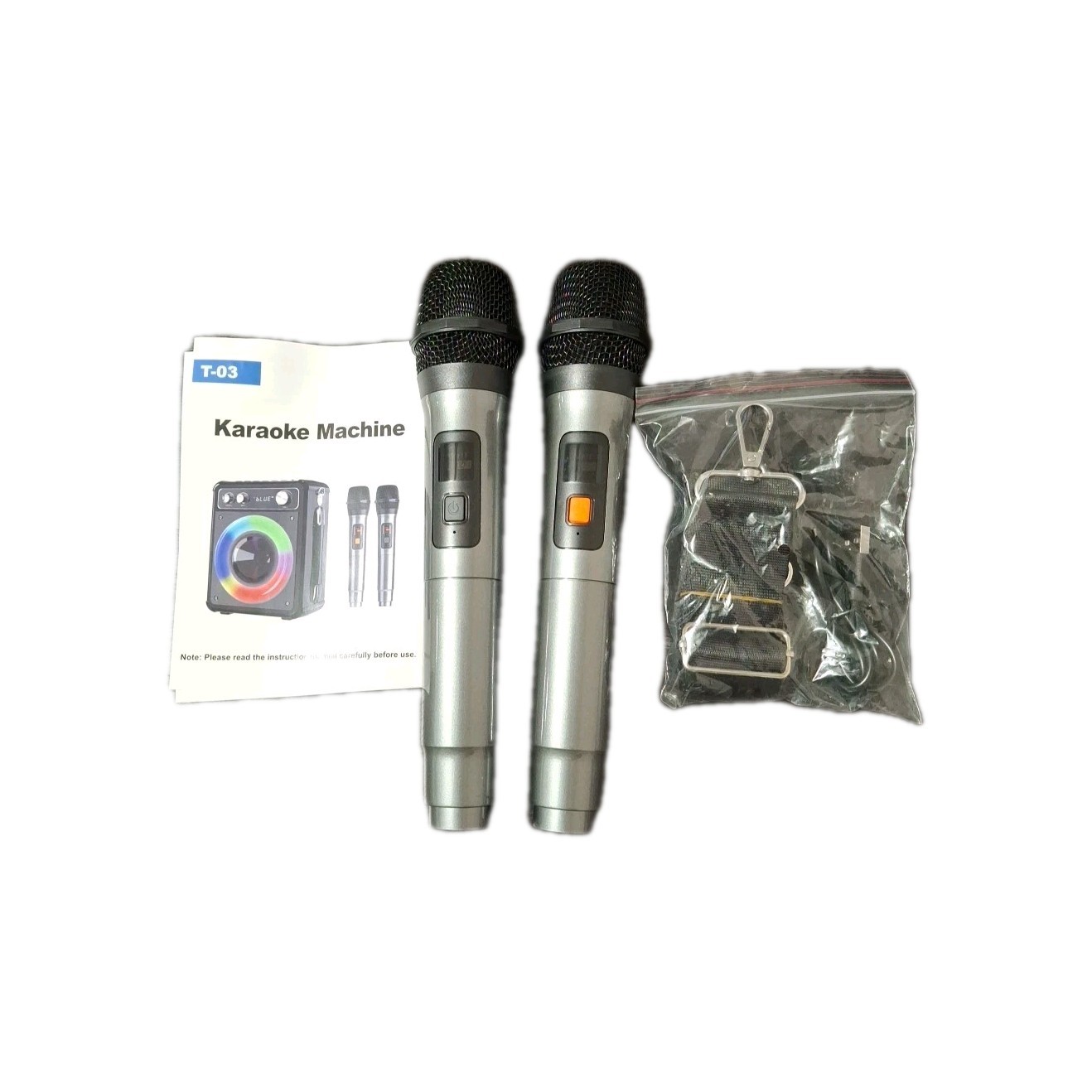 VOSOCO Karaoke Machine, Portable Bluetooth Speaker with 2 Wireless Microphone