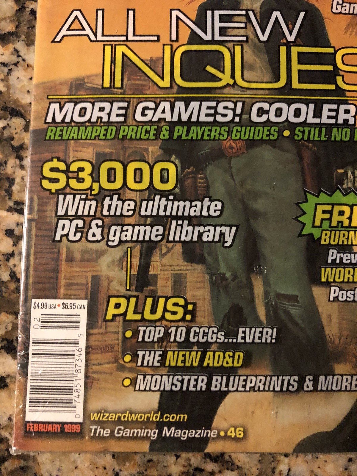 Inquest Gamer #46 Sealed With Bonuses Inside 1999