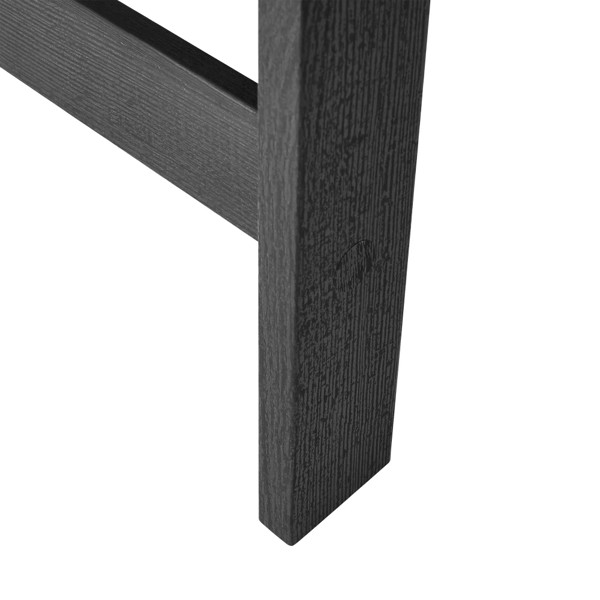 Black Wood Grain Sofa Side Table Bedside Nightstand Small Coffee Accent Table