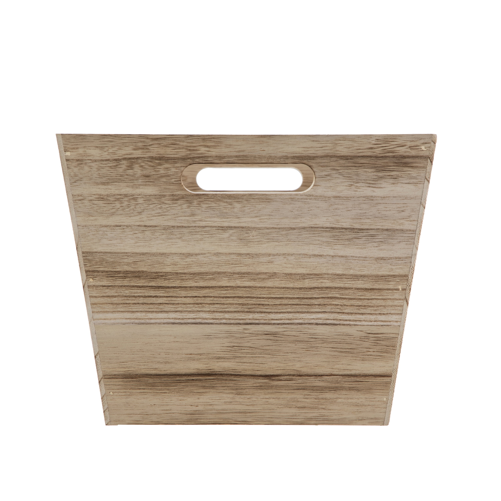 Medium Natural Wood Storage Bin, 2 Pack