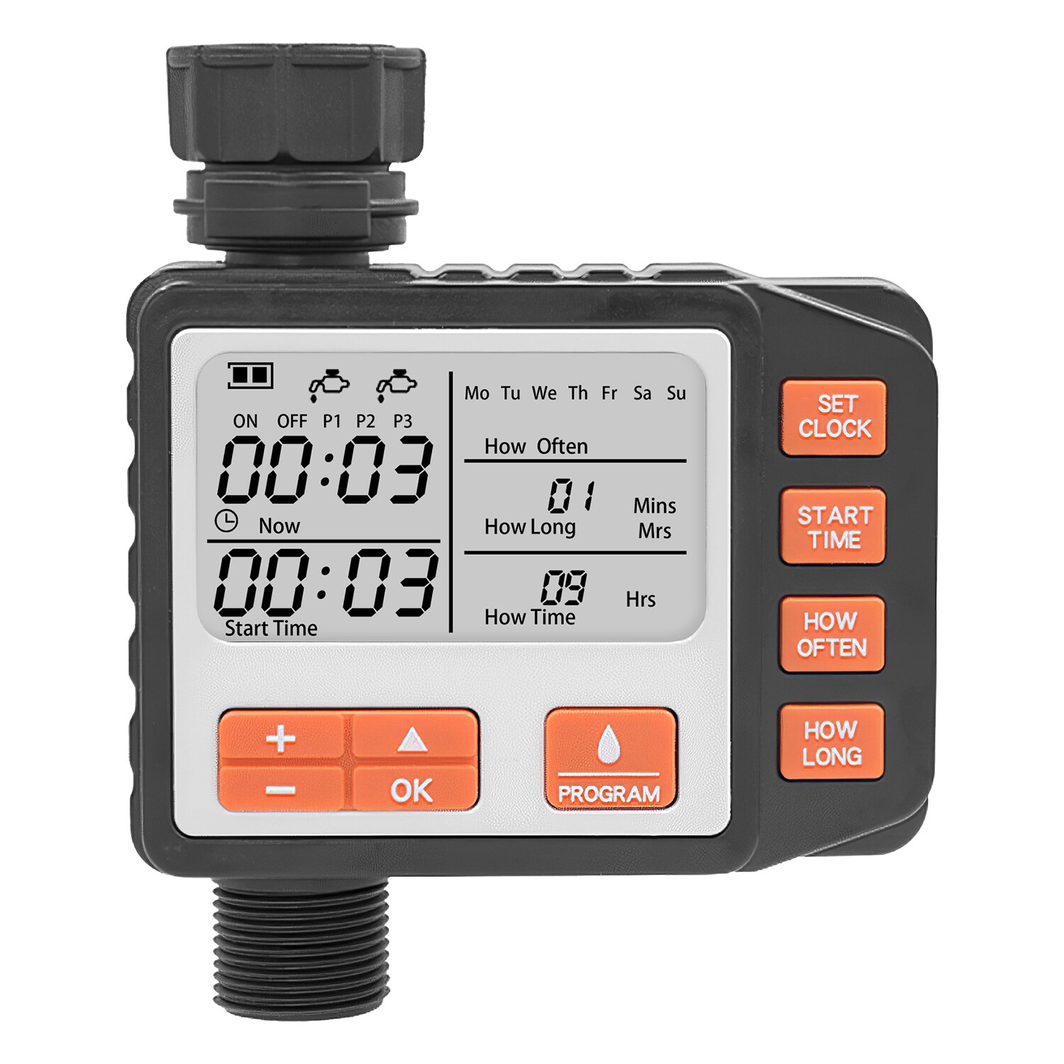 Automatic & Manual Watering Timer Garden Programmable Sprinkler Control Outdoor