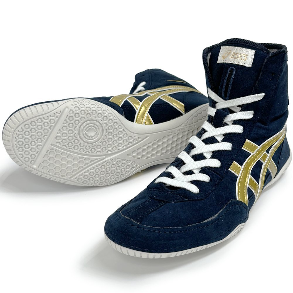 ASICS Wrestling Boxing Shoes EX-EO (Successor to TWR900) Navy x Gold