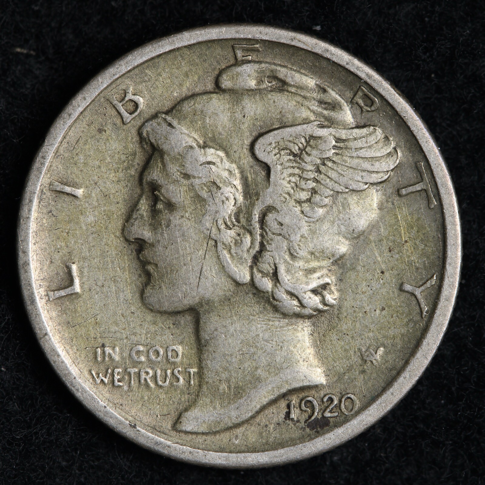1920 Mercury Silver Dime CHOICE XF E143 KVL