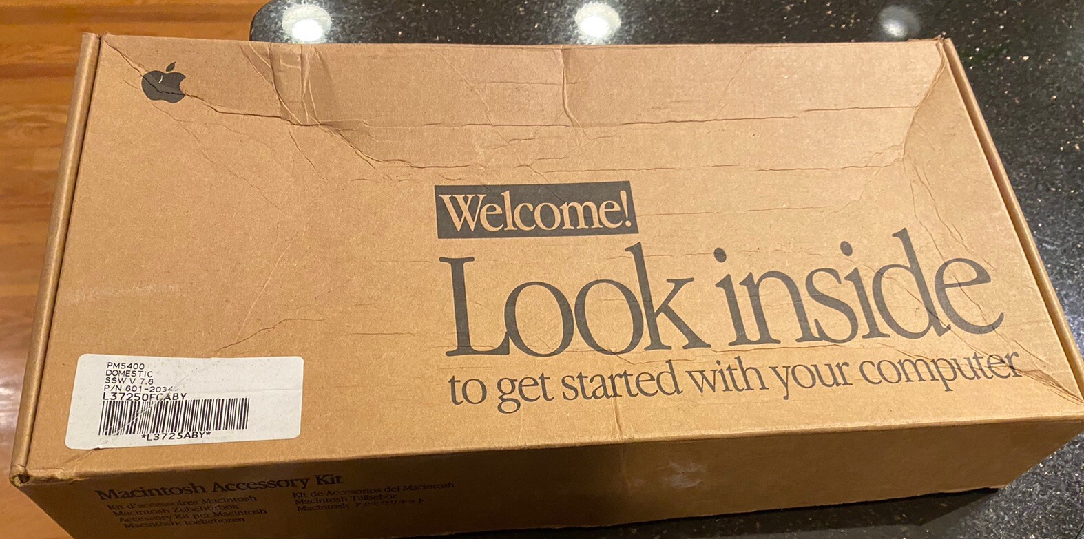 Vintage 1994 Apple Macintosh Accessory Kit Box - NOTE: EMPTY BOX ONLY