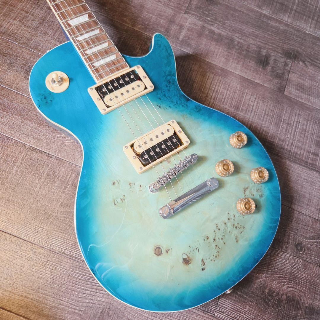 Discontinued Model BACCHUS BLP-BP/R Les Paul Blue Guitar