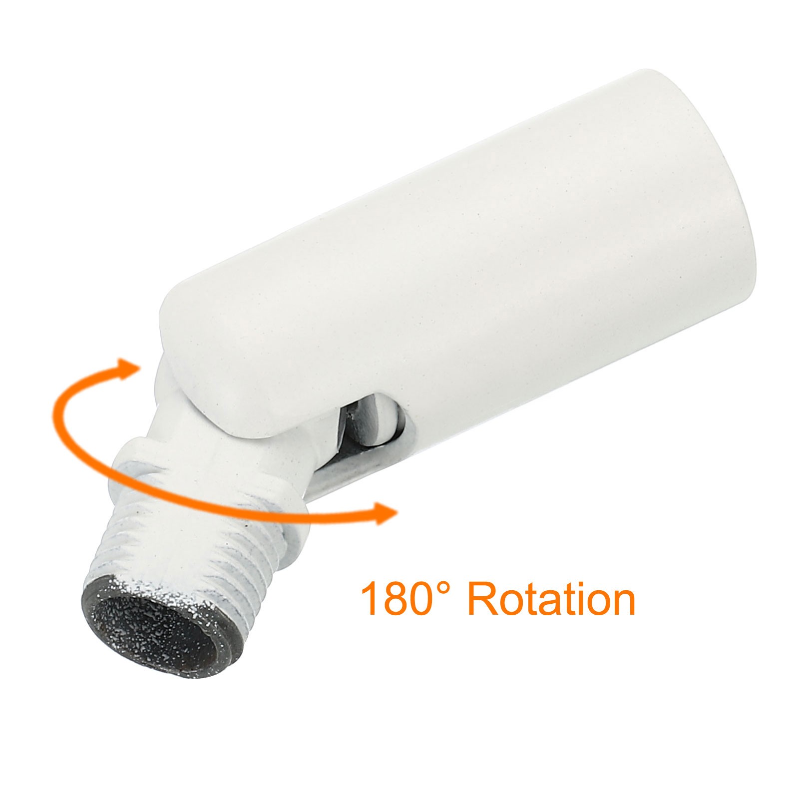 5Pcs 180 Degree Sloped Ceiling Light Adapter M10 Thread White