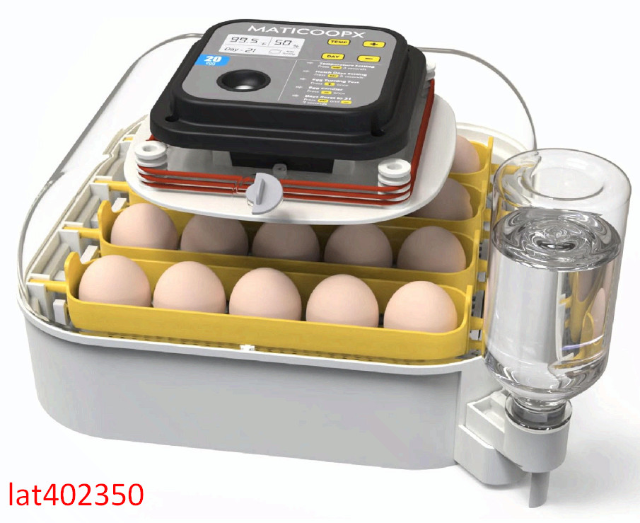 20 Egg Incubator w/ Humidity Display, Auto Turner & Egg Candler for Chicks
