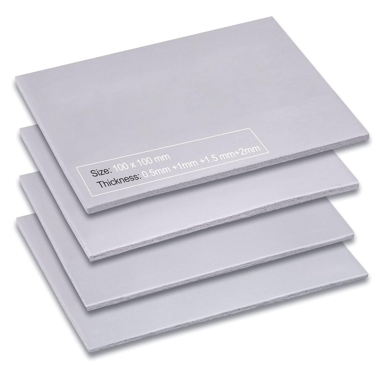 Pack 13 W/m.K Thermal Pads, 100 x 100 mm Silicone Cooling Pad Non Conductive