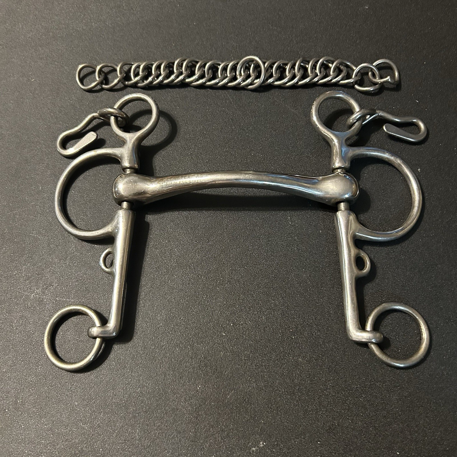4.75” Curved Mullen Mouth Tom Thumb Pelham English Driving Horse Riding SS Bit
