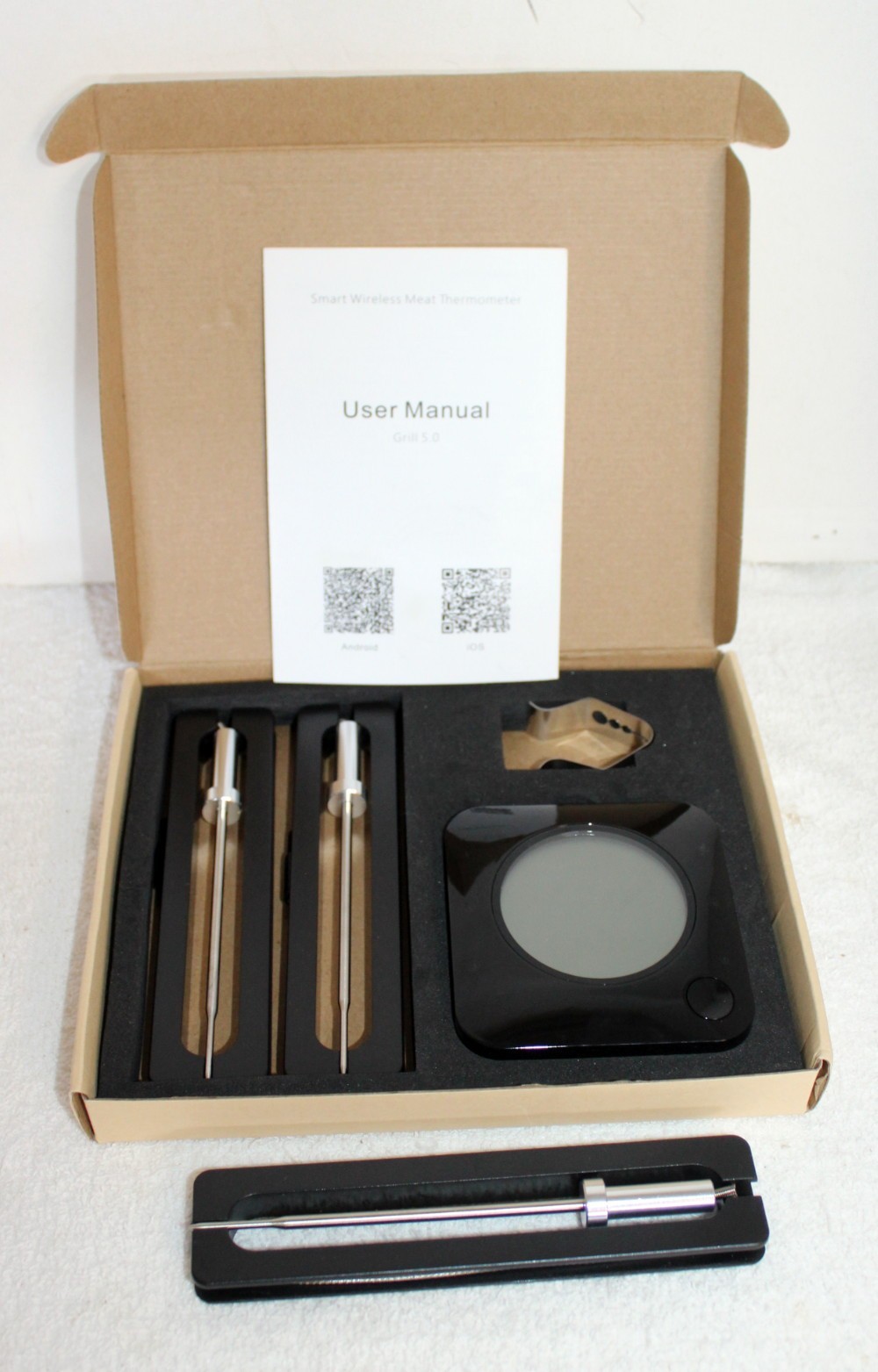 Bfour Wireless Bluetooth Meat Thermometer Grill 5.0 ~ 3 Probes New in Open Box