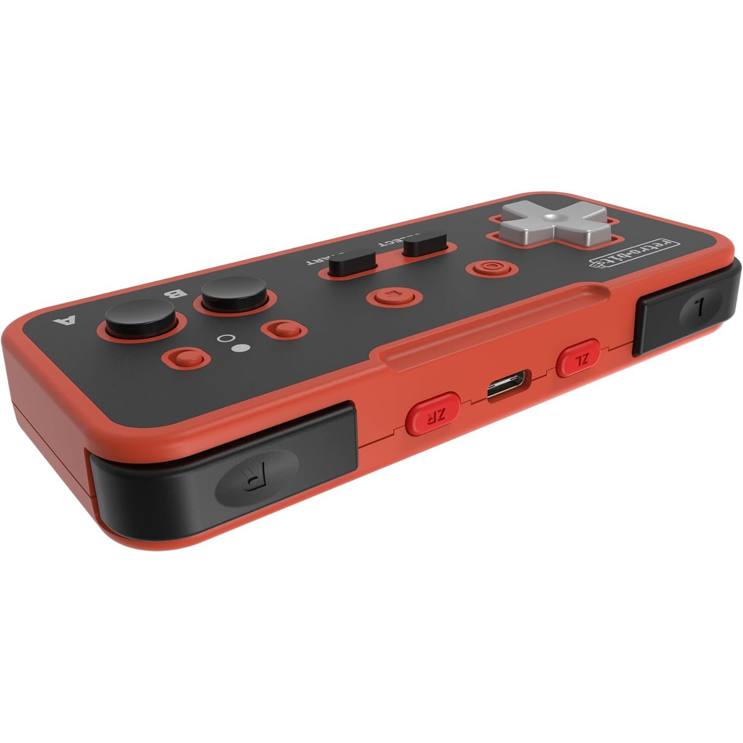 Retro-Bit Origin 8 Wireless Controller for NES, PC/Windows, Switch - Black/Red