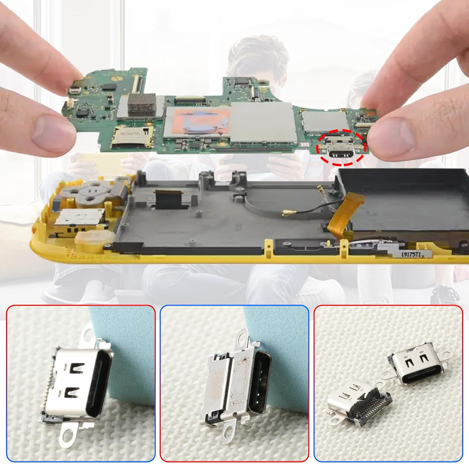 2 Pack Replacement for Nintendo Switch Lite Charging Port Switch Lite Dock Conne