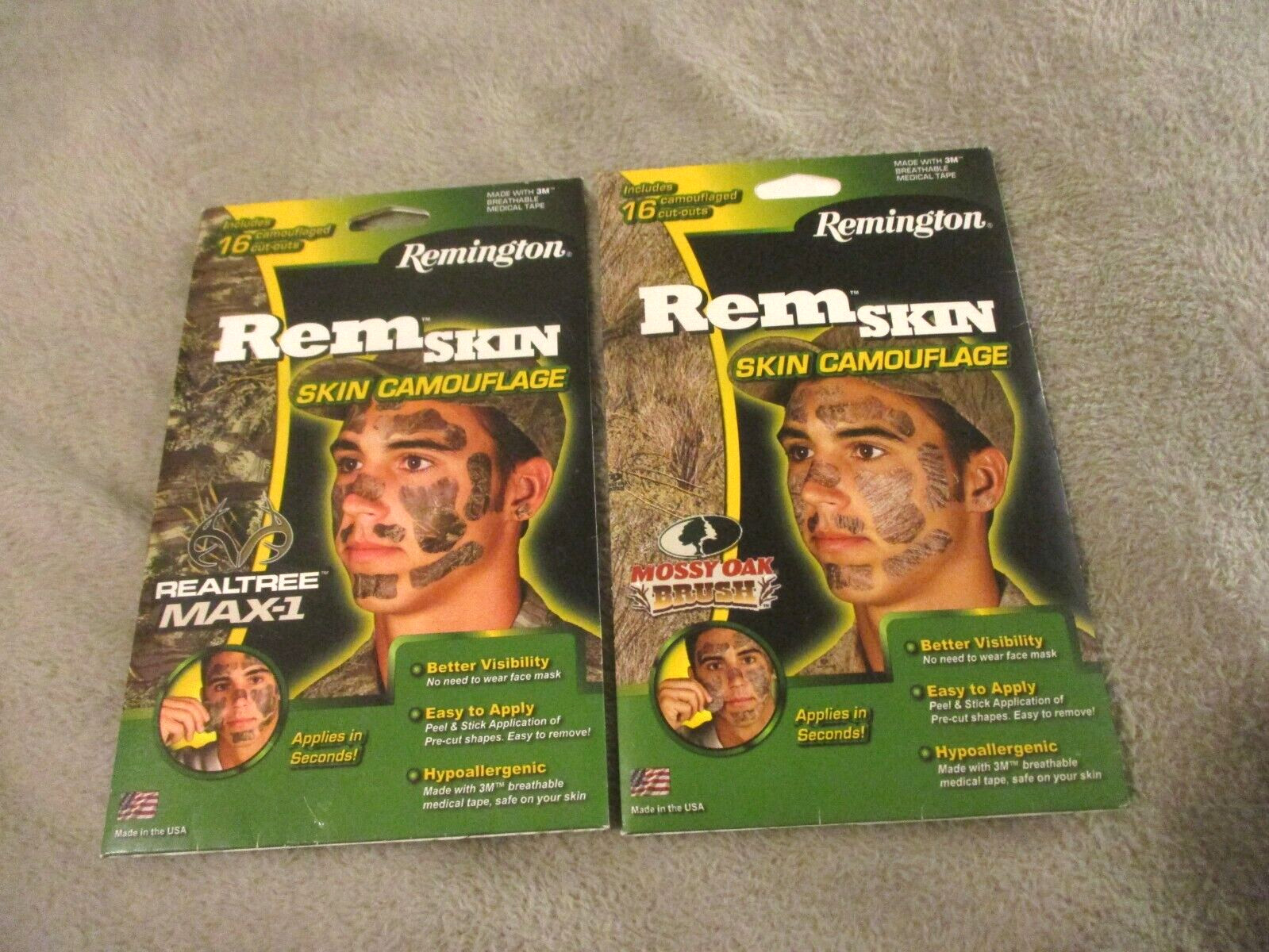 Lot of Two Remington Rem-Skin Camouflage Brand New Sealed