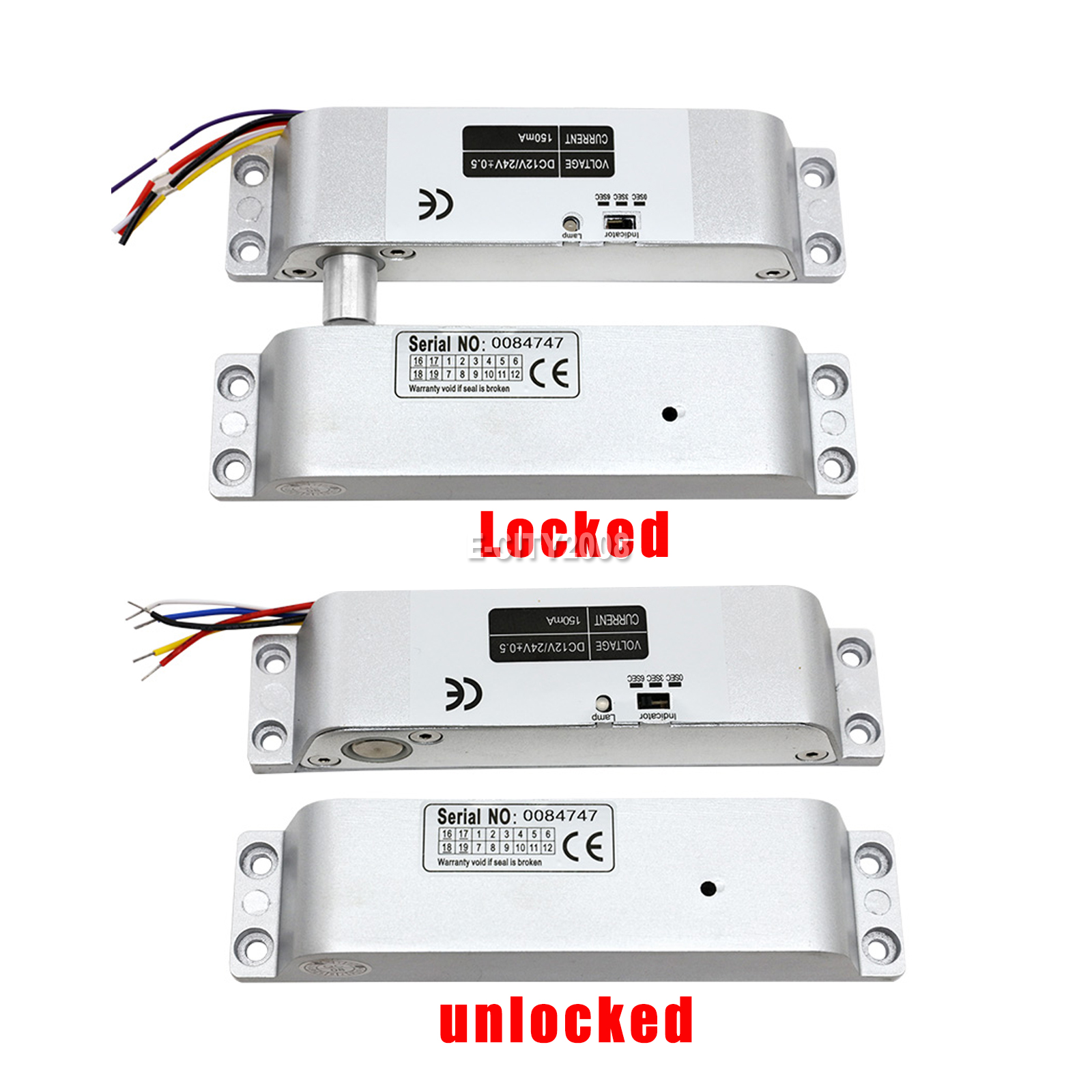DC 12V Magnetic Lock Electric Drop Bolt Induction Door Gate Entry Access Control