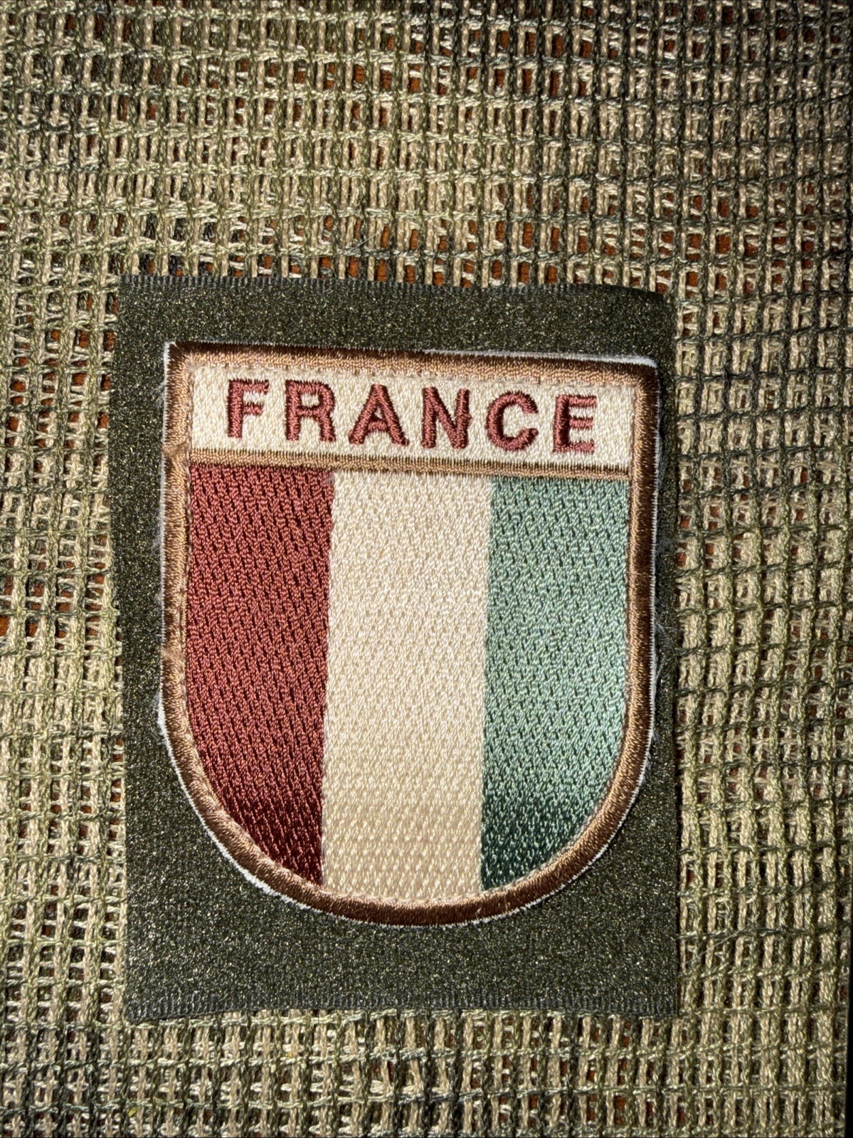 France French Military Pocket Sleeve Patch 3” -Arid color variation Subdued