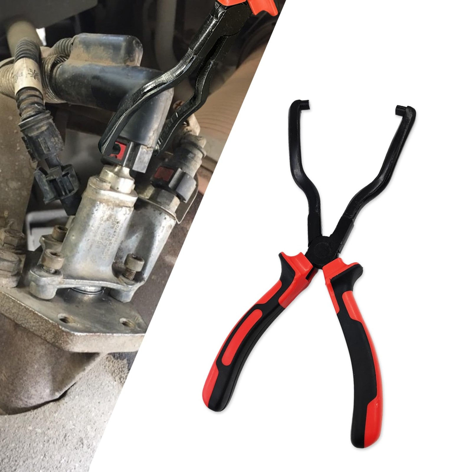 Lyxheth Fuel Line Plier, Connector Pliers, Wider Range 2.36*8.66 inches, Red