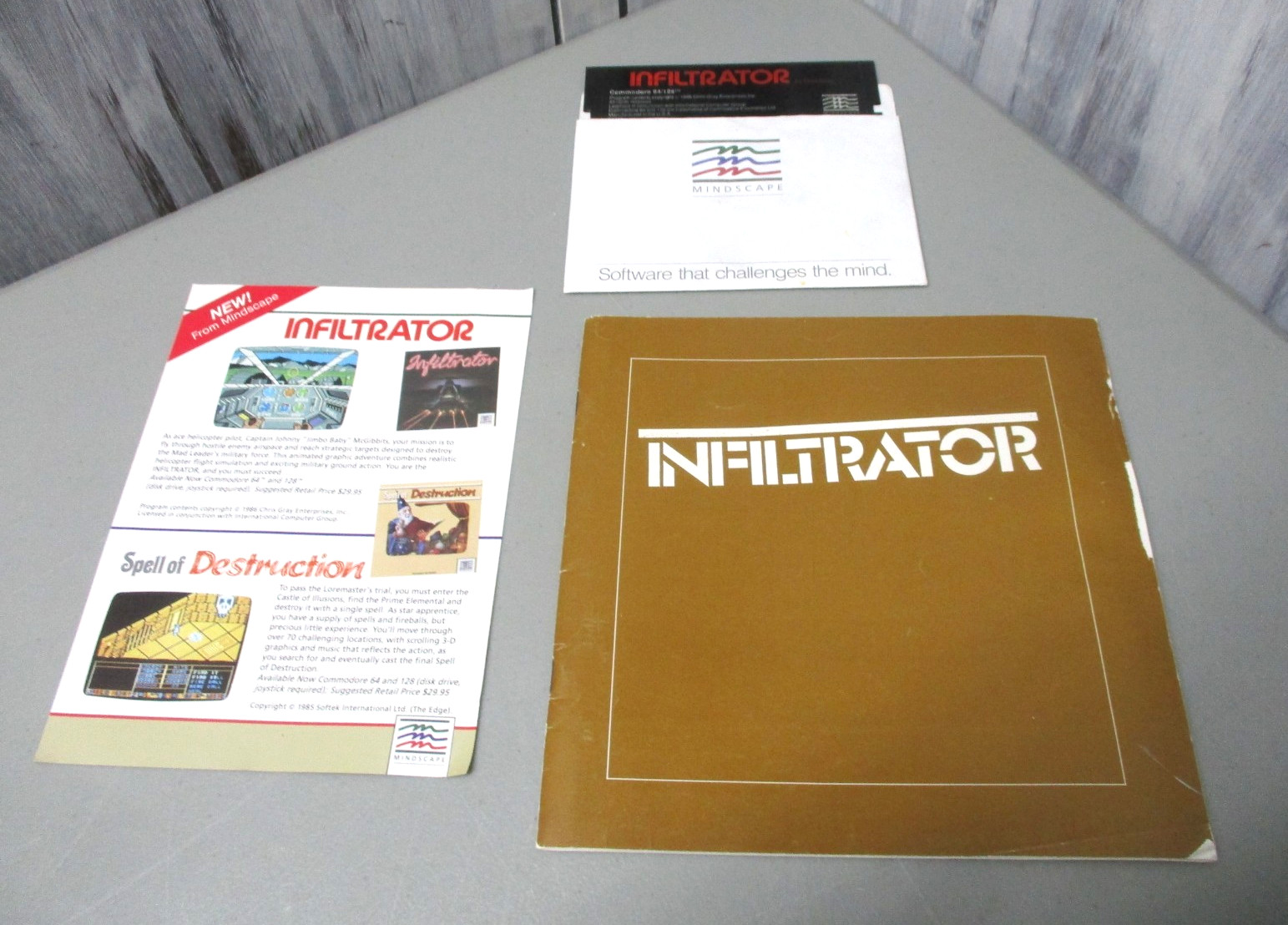 Infiltrator by Mindscape for Commodore 64 5.25"Floppy, 1987