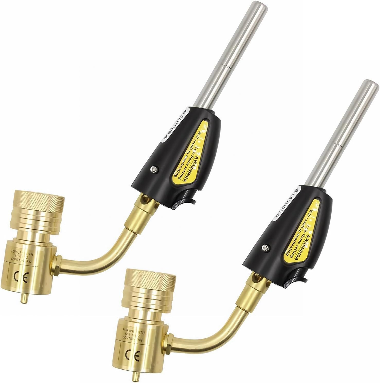 QWORK Torch Swirl Tips, 2 Pack, Compatible with Map-Pro/Lp Gas, Self Lighting, G