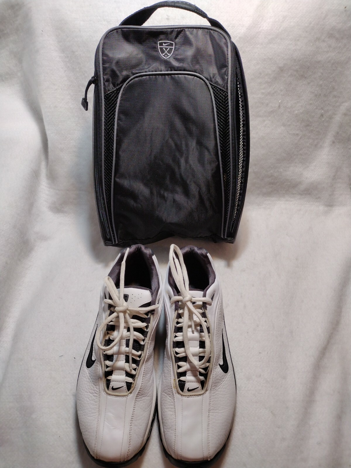 Nike MaxAir Golf Cleats Black & White size:9