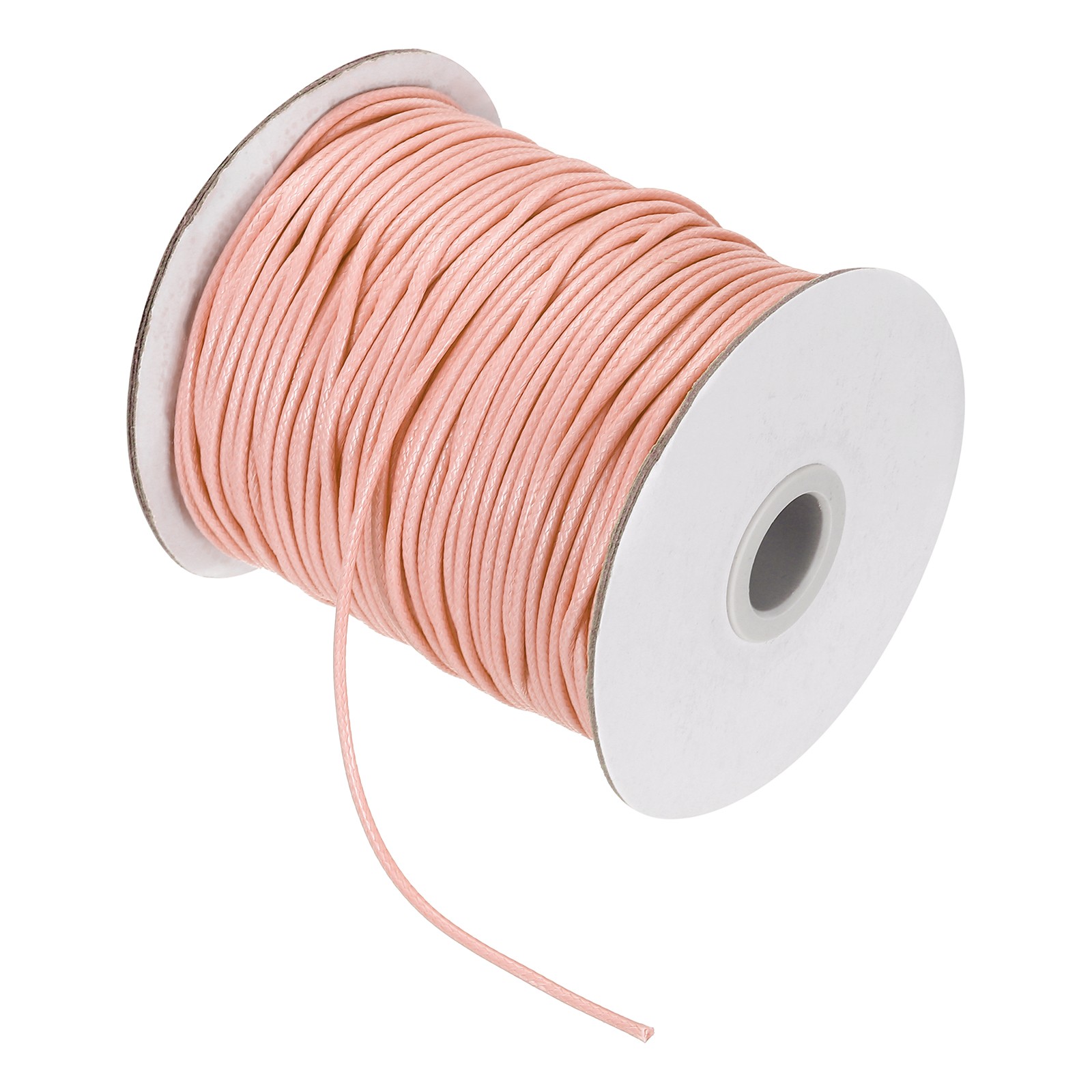 Waxed Cord 2.5mm Waxed Thread 87 Yard Wax String Leather Cord (Korean Pink)