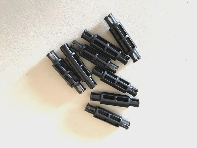 VEX Robotics Parts: 1" Black Rod (2 slot, 2L), Part # 228-3201-065 - 8 Pieces