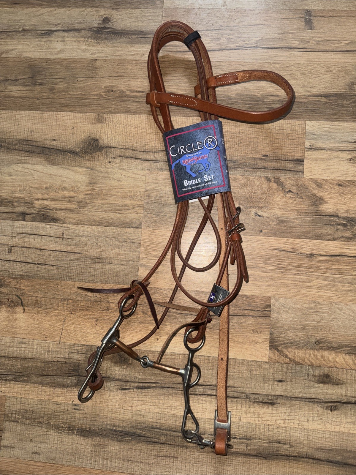 Reinsman Bridle Set Brown Argentine Loop Reins CR424B New Circle R
