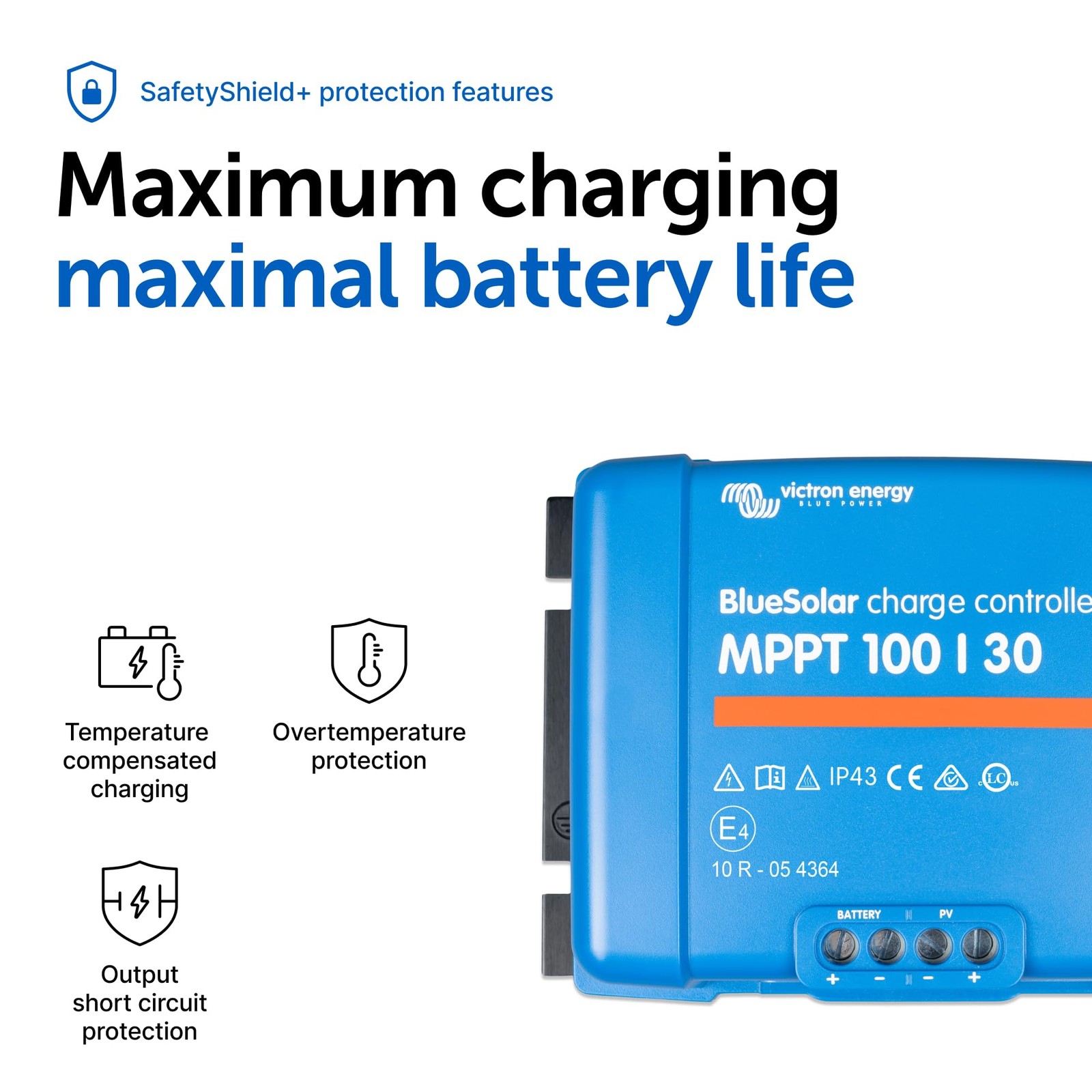 Victron Energy BlueSolar MPPT Solar Charge Controller - Charge Controllers for S