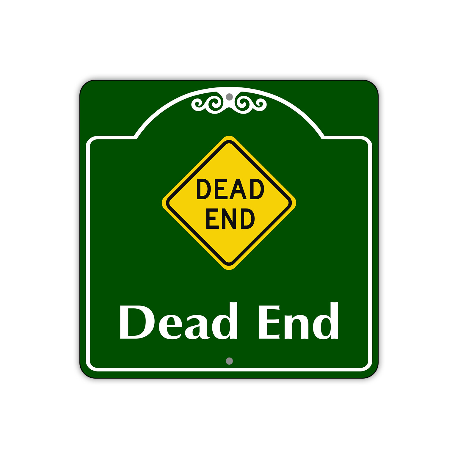Dead End Private Road No Outlet Unique Novelty Aluminum Metal Sign 12"x12"