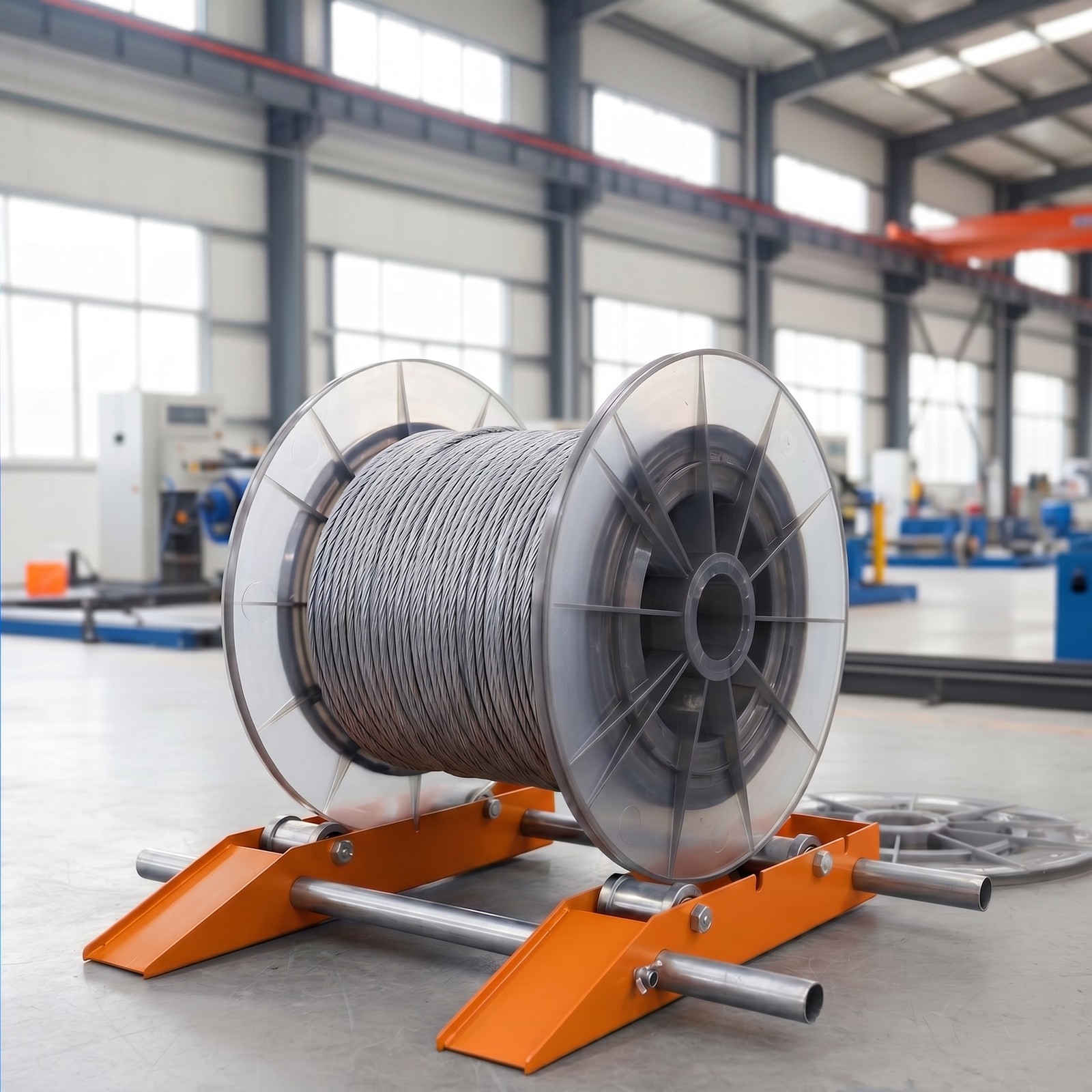 Wire Cable Reel Roller Stand 3T/6600Ib Commercial Industrial Steel WireDispenser