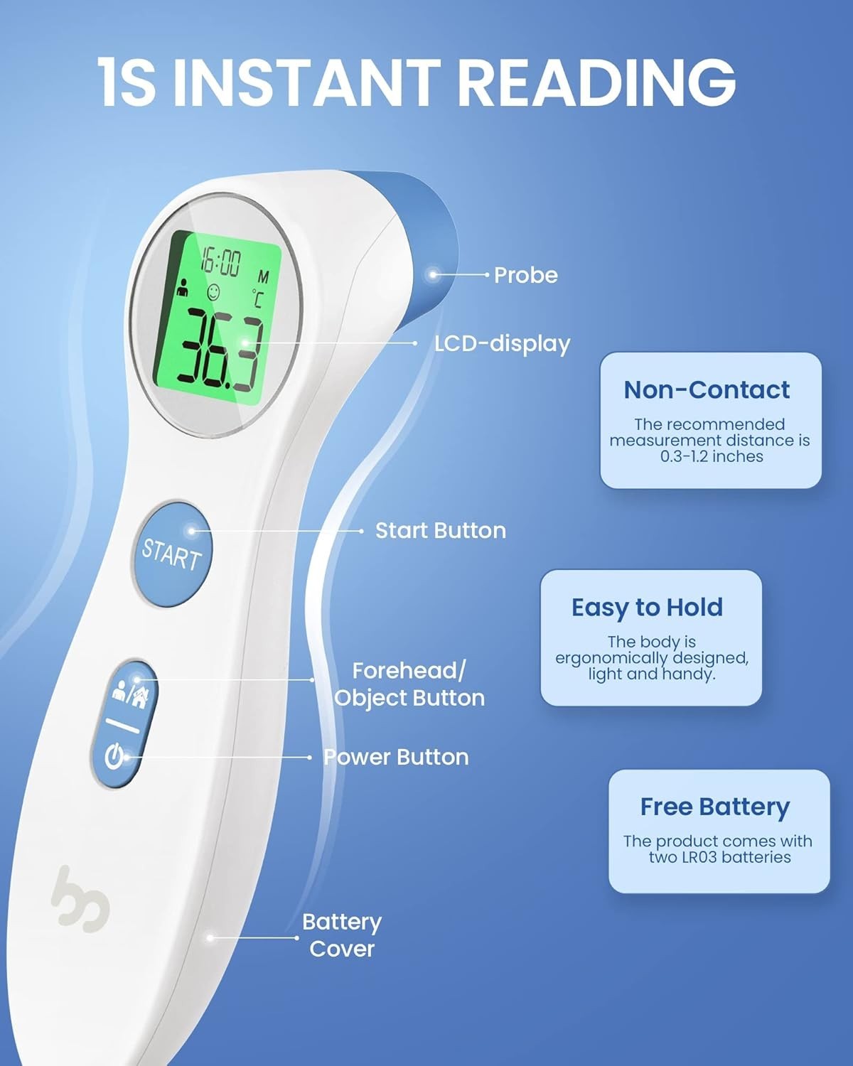 Non Touch Inferred 1 Second Thermometers!!