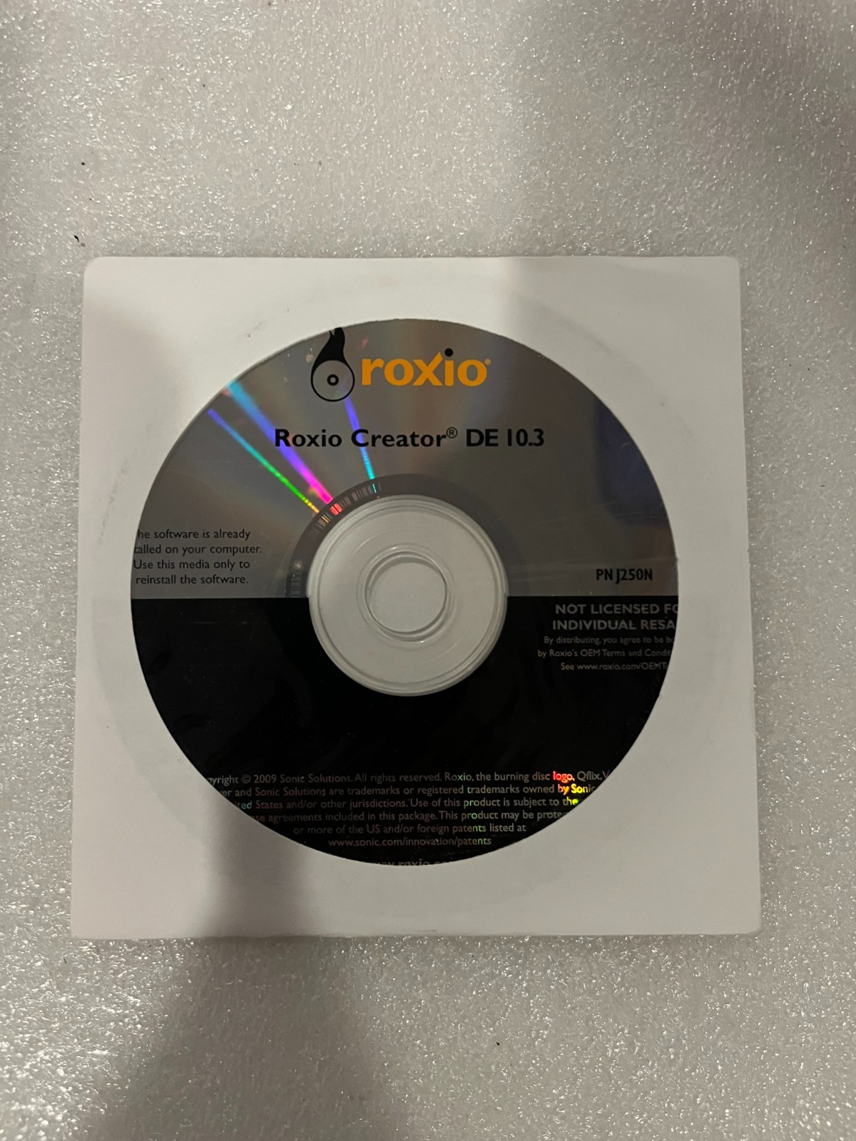 Roxio Creator DE 10.3 DVD for Windows 7 or Older Windows, Sealed