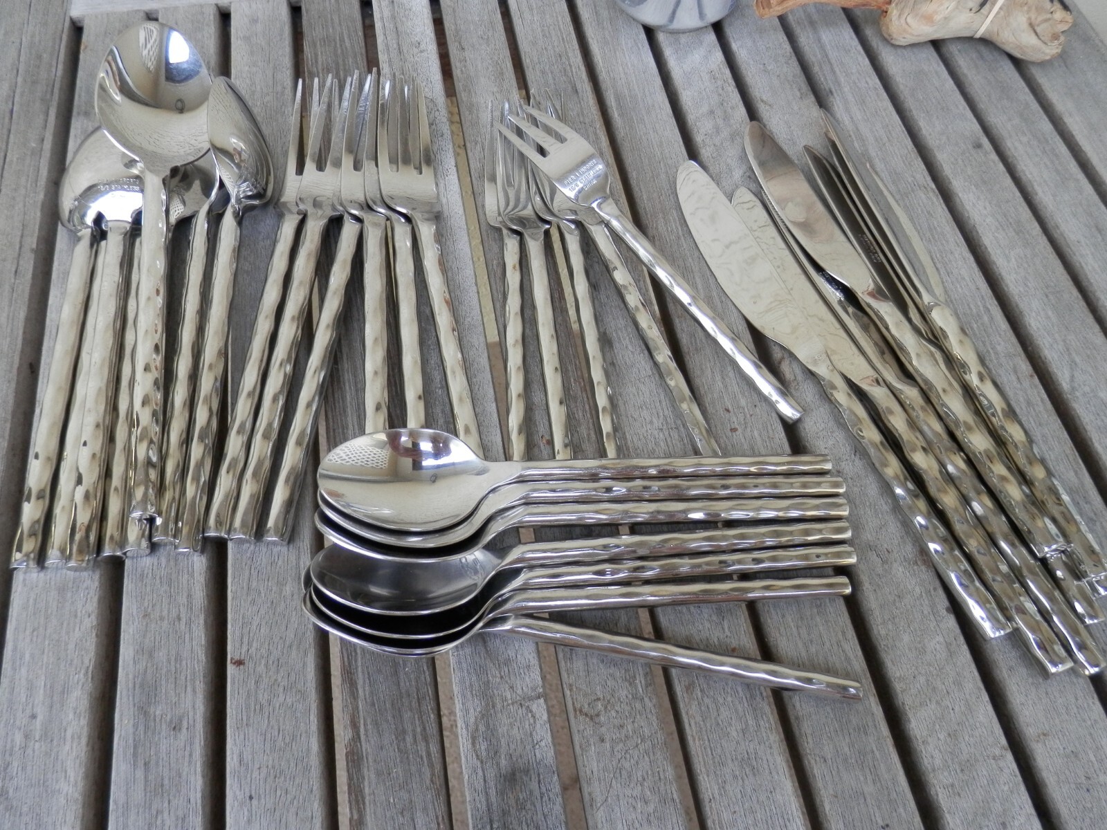Pier One Imports Wave Handles Caldera Stainless Odd Lot 33 pcs VGC Free S/H