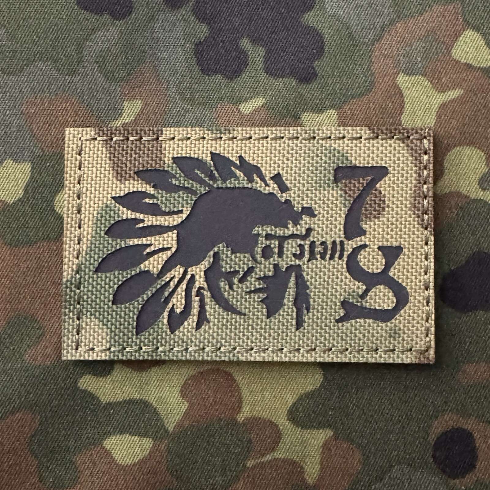 ONE 7 SIX REDMAN CAMO Laser-Cut REFLECTIVE Patch Hook/Loop SupDef FOG O7S QILO