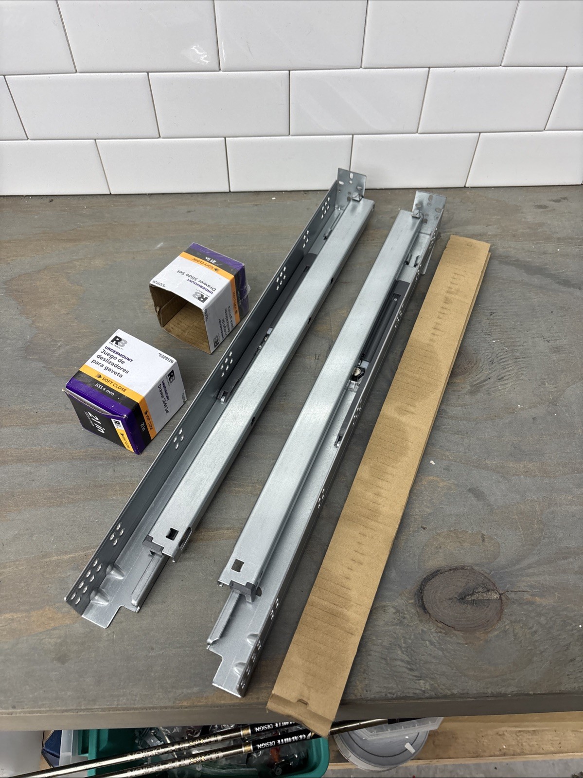 Reliabuilt 21" Full Extension Soft Close Undermount Drawer Slides NO HARDWARE