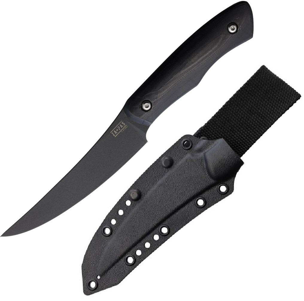 ZA-PAS Knives M12M Fixed Knife 4.88" Satin 1.4116 Steel Blade Black G10 Handle