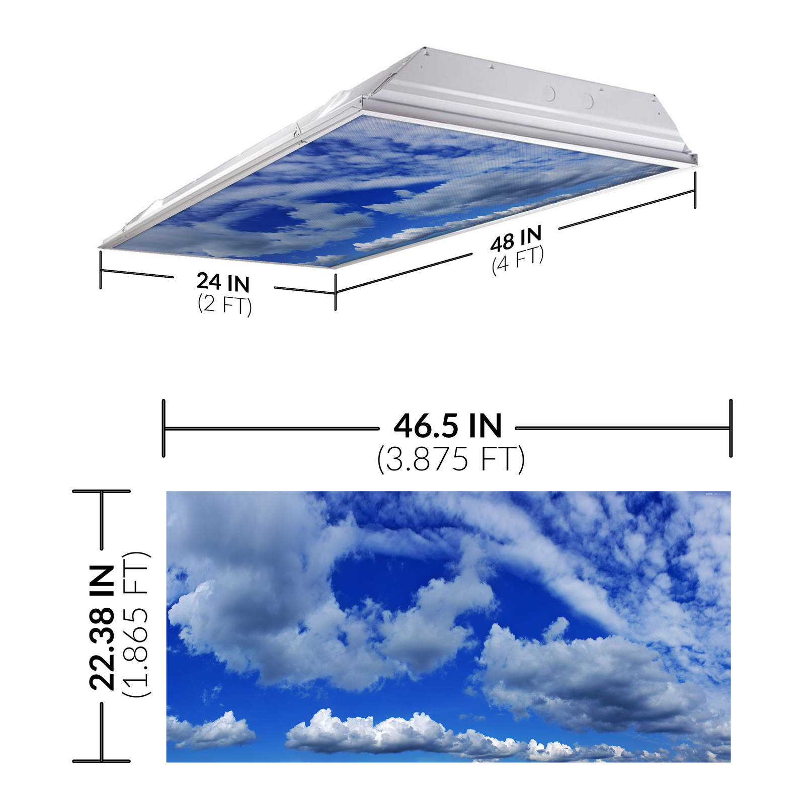 Octo Lights - Fluorescent Light Covers - School, Office, Home - Cloud - 007