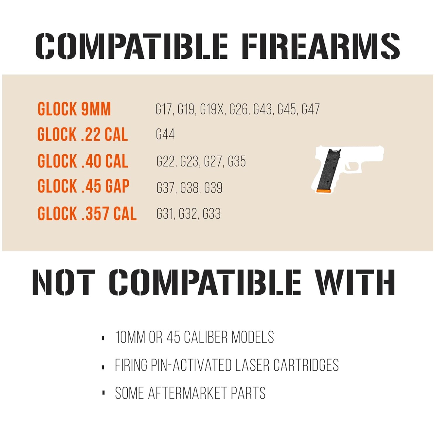 Glock Dry Fire Mag with Spring Kit - Gen 3/4/5/6