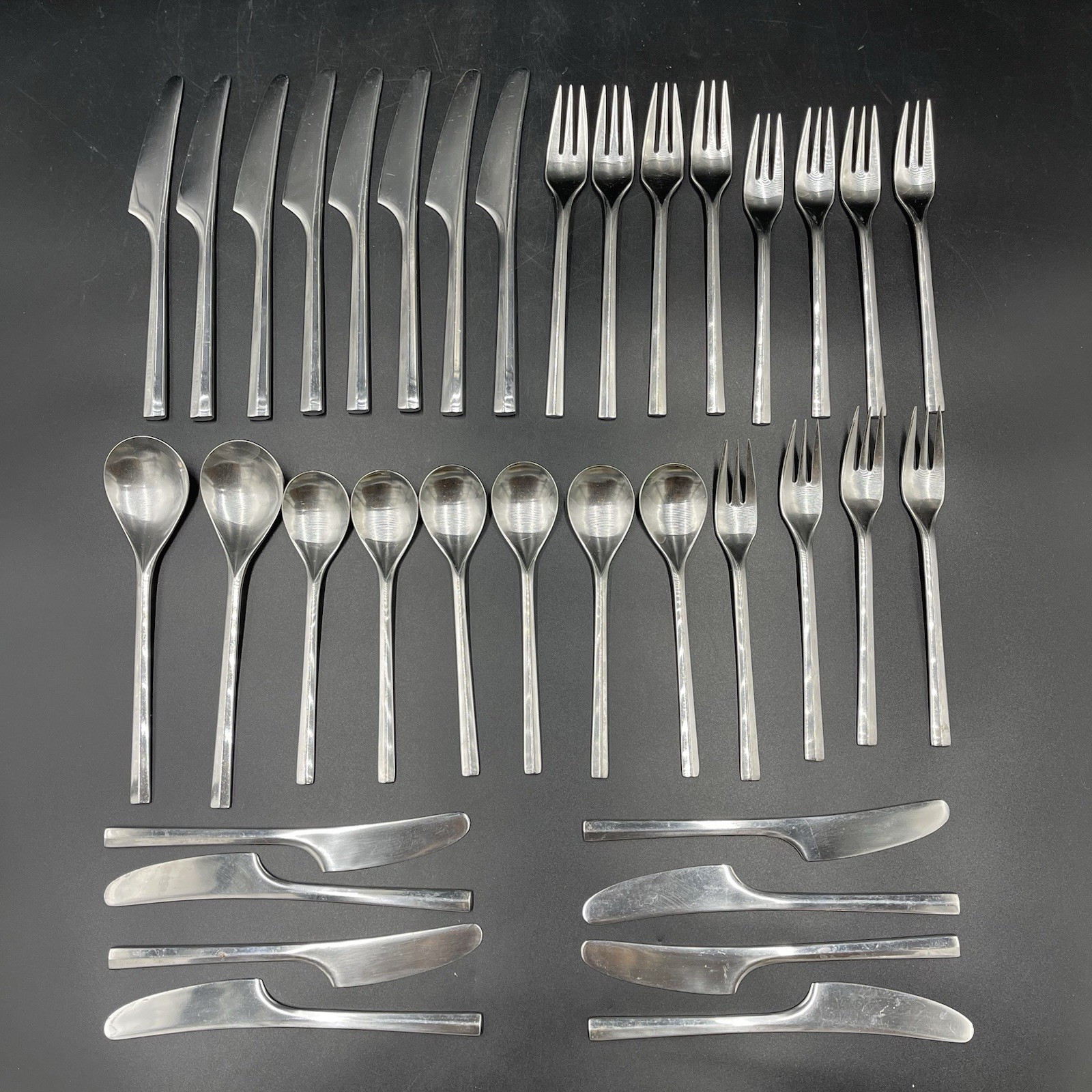 Dansk PARALLEL DIAMOND Stainless Flatware KOREA Fork Spoon Knife YOU CHOOSE