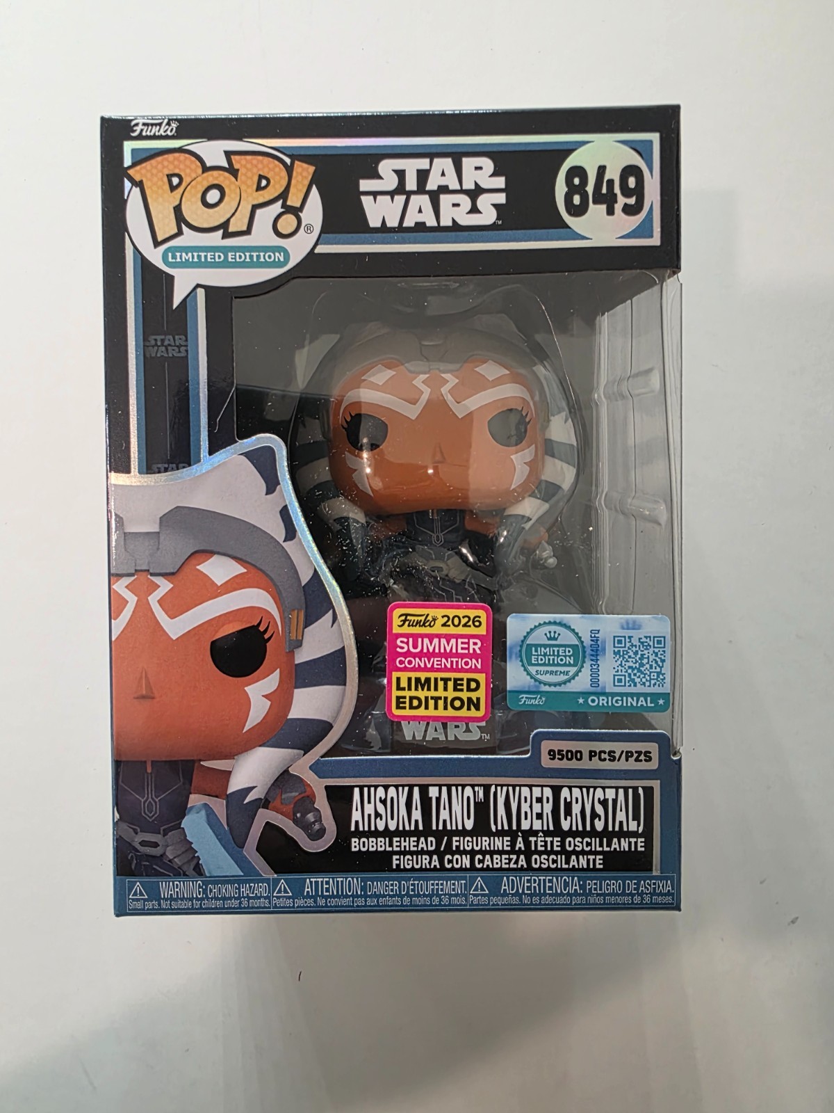 Funko Pop Star Wars Ahsoka Tano Kyber Crystal 849 SDCC 2026 LE 9500 SHARED