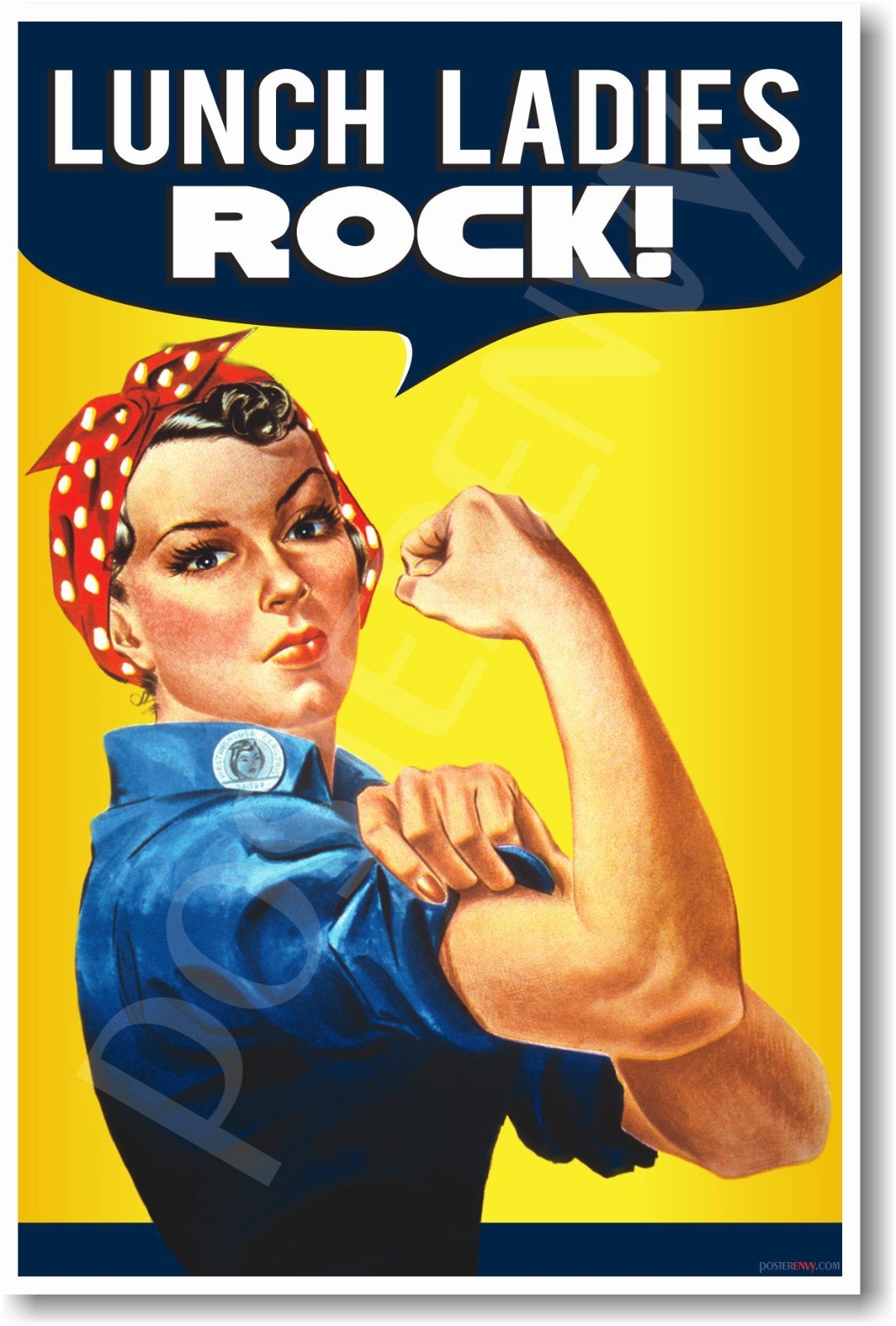 Lunch Ladies Rock - NEW Vintage Funny School Cafeteria Sign POSTER