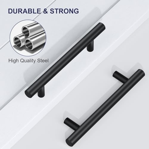 1'' Sliding Barn Door Handle, Double-Sided Set Pack | Push Pull 2 Black