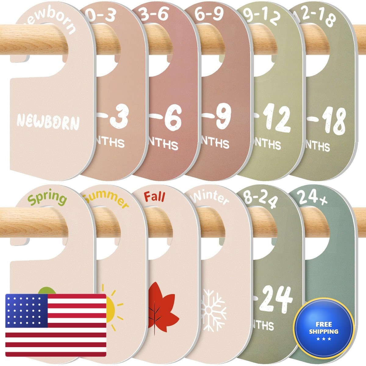HOIGRBOM HGBCD22A 12 Pack Baby Closet Dividers