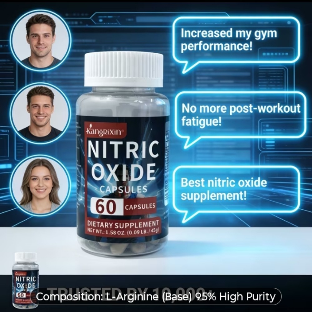 KangRixin Nitric Oxide  1  pack Total  60 Capsules But Potent 95 Percent
