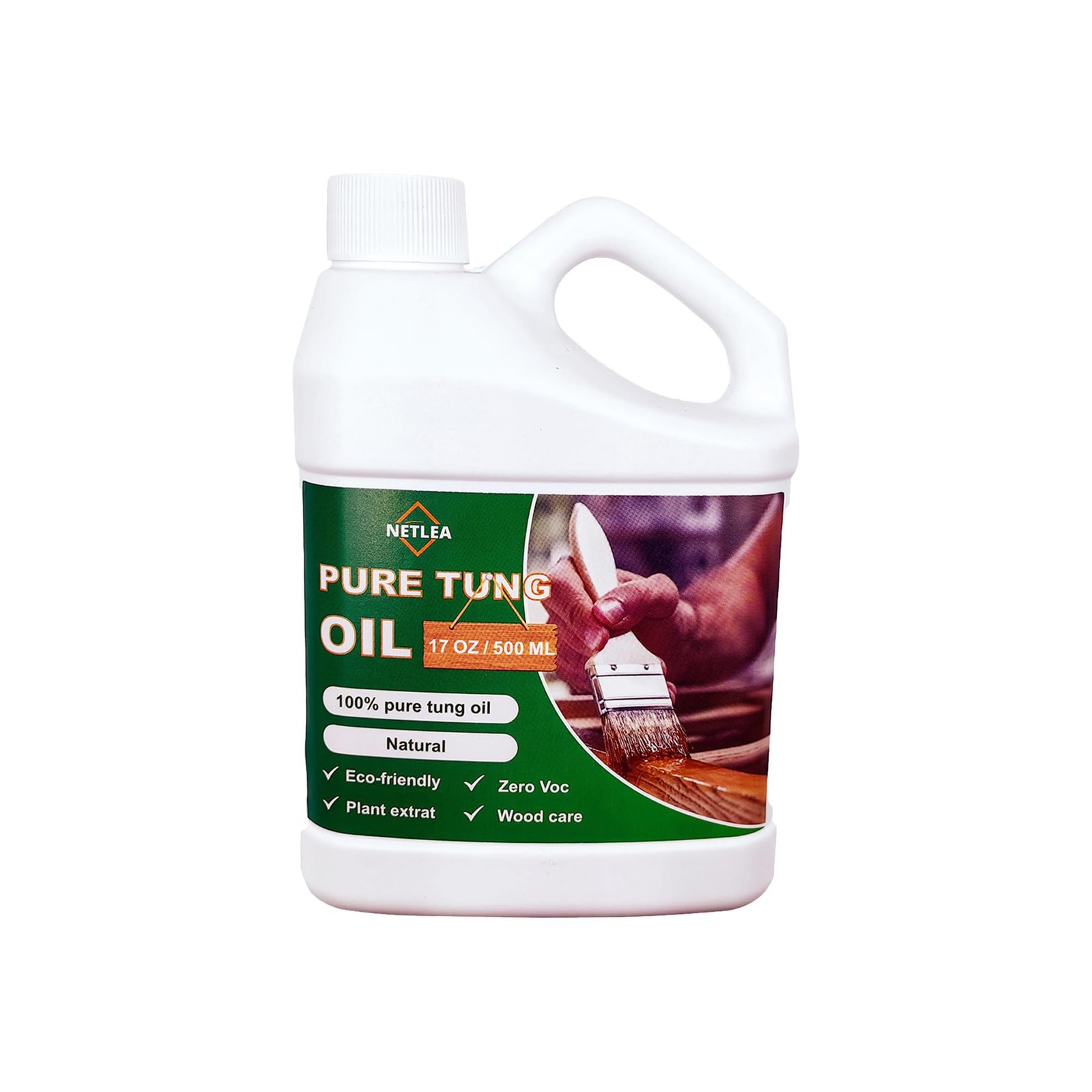17oz Pure Tung Oil for for Wood Finishing,Food Safety for Furniture & Counter...