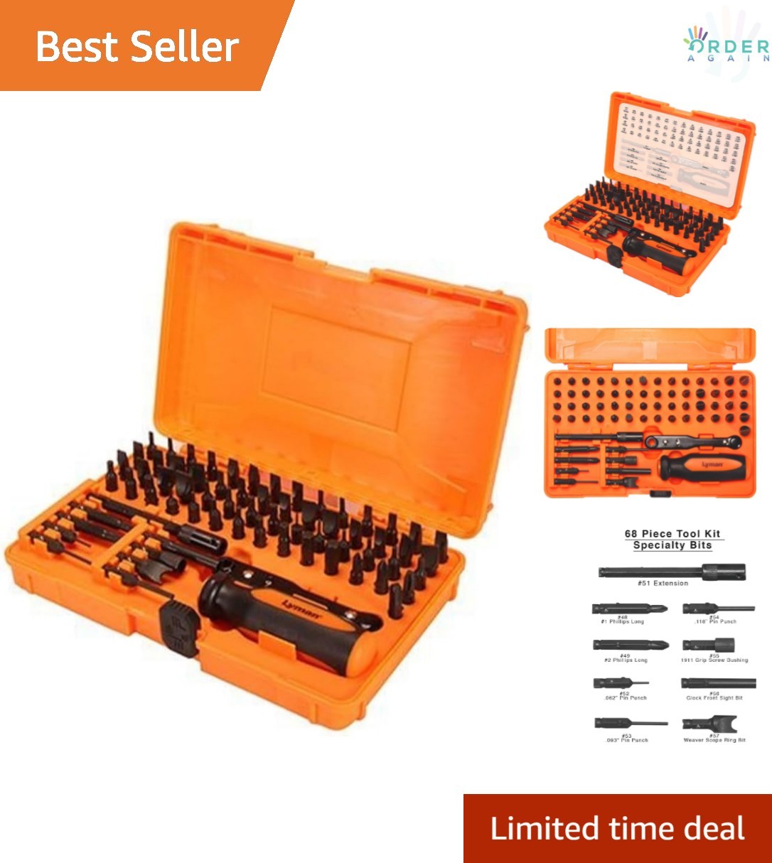 Gunsmith Multi Tool Kit Aluminum 68-Piece Bits for Firearms Repair