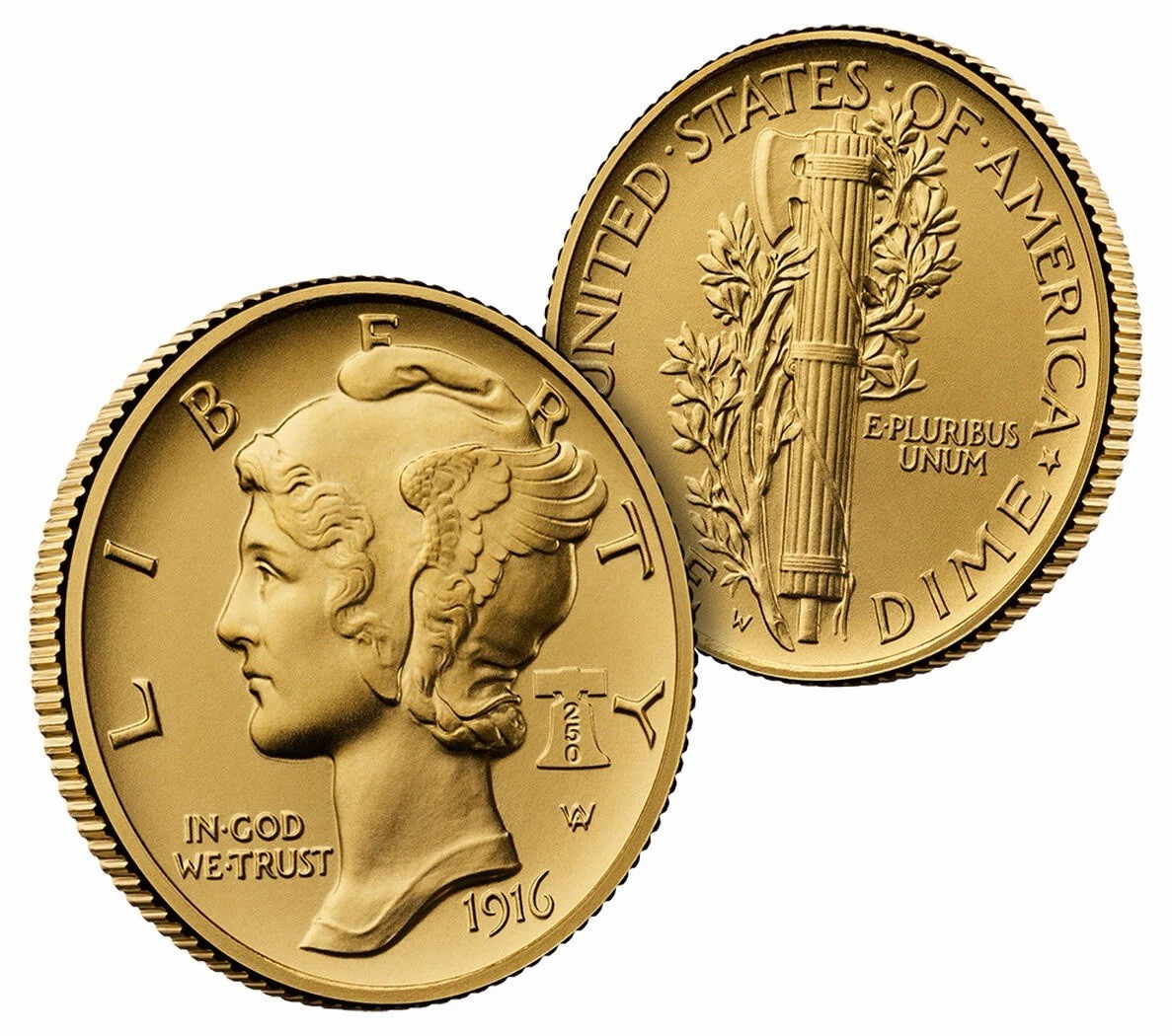 2026 Best of the Mint 1916 Mercury Dime Gold Coin & Silver Medal Set OGP COA